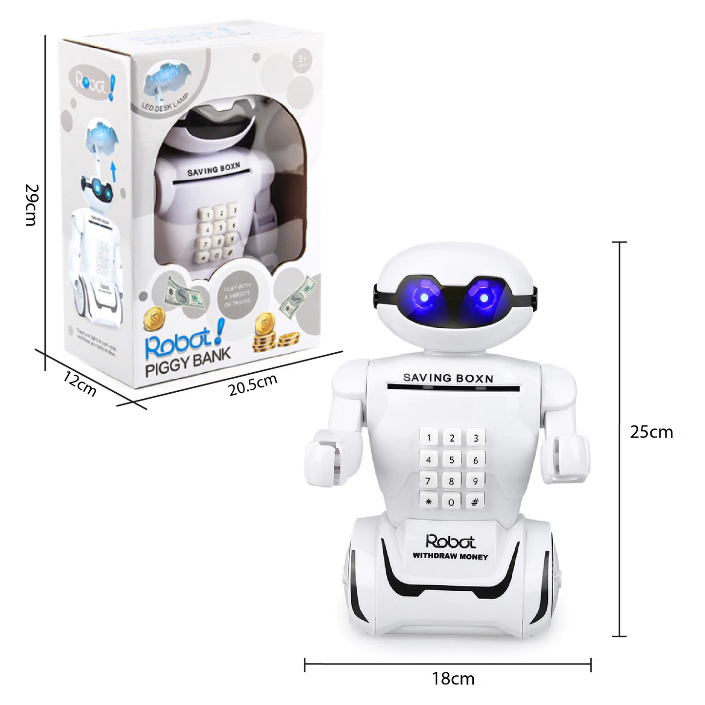 Protege tu Dinero con Estilo – Caja Fuerte Electrónica con Diseño Robot