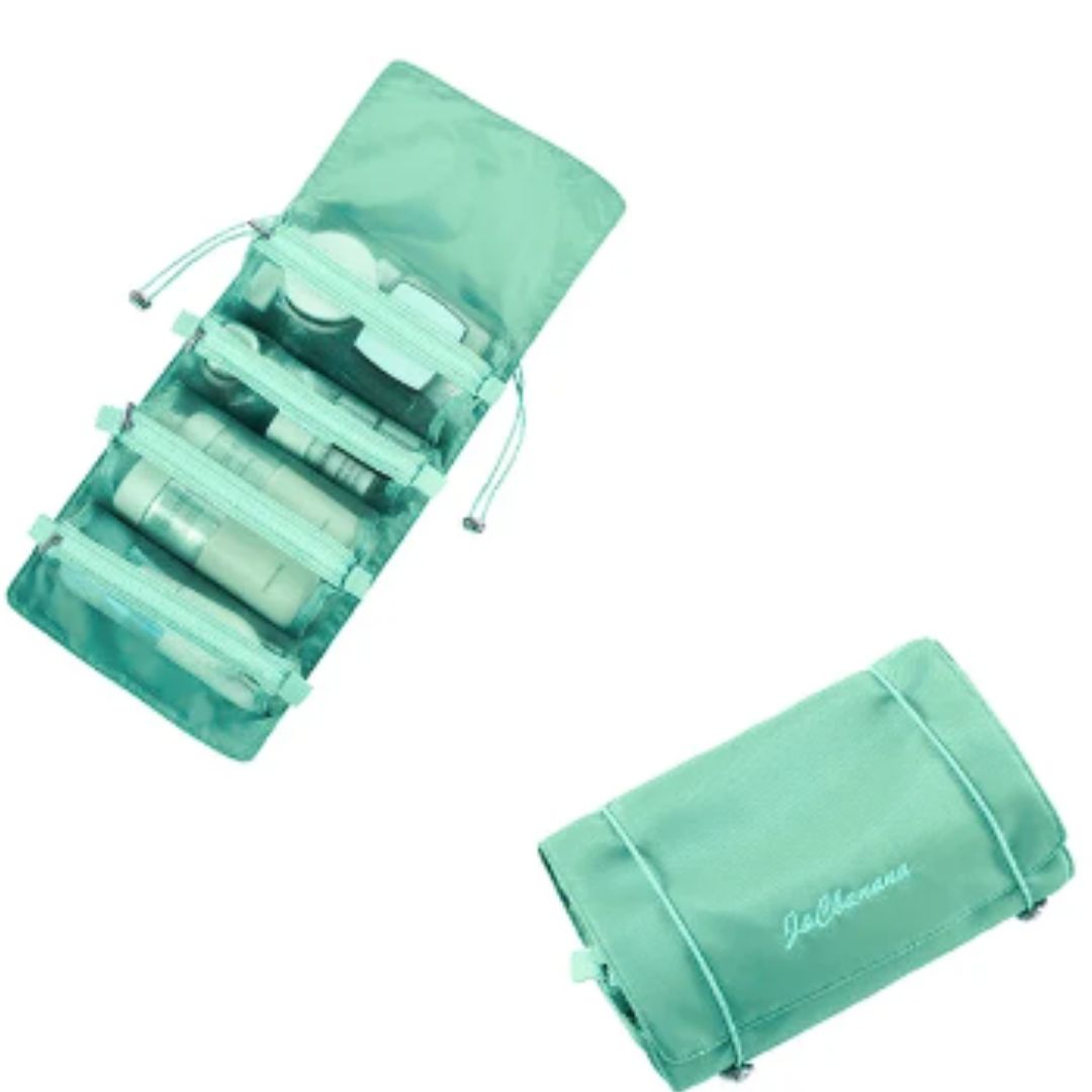 "Viaja, Maquíllate y Organízate – Con la Bolsa de Maquillaje 4 en 1"