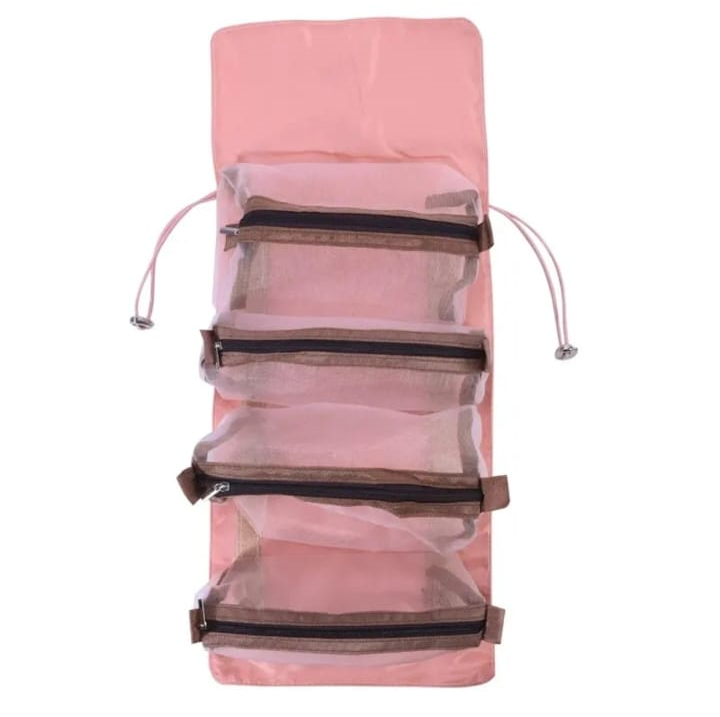 "Viaja, Maquíllate y Organízate – Con la Bolsa de Maquillaje 4 en 1"