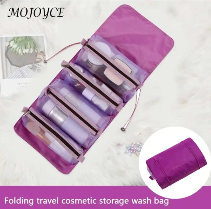 "Viaja, Maquíllate y Organízate – Con la Bolsa de Maquillaje 4 en 1"