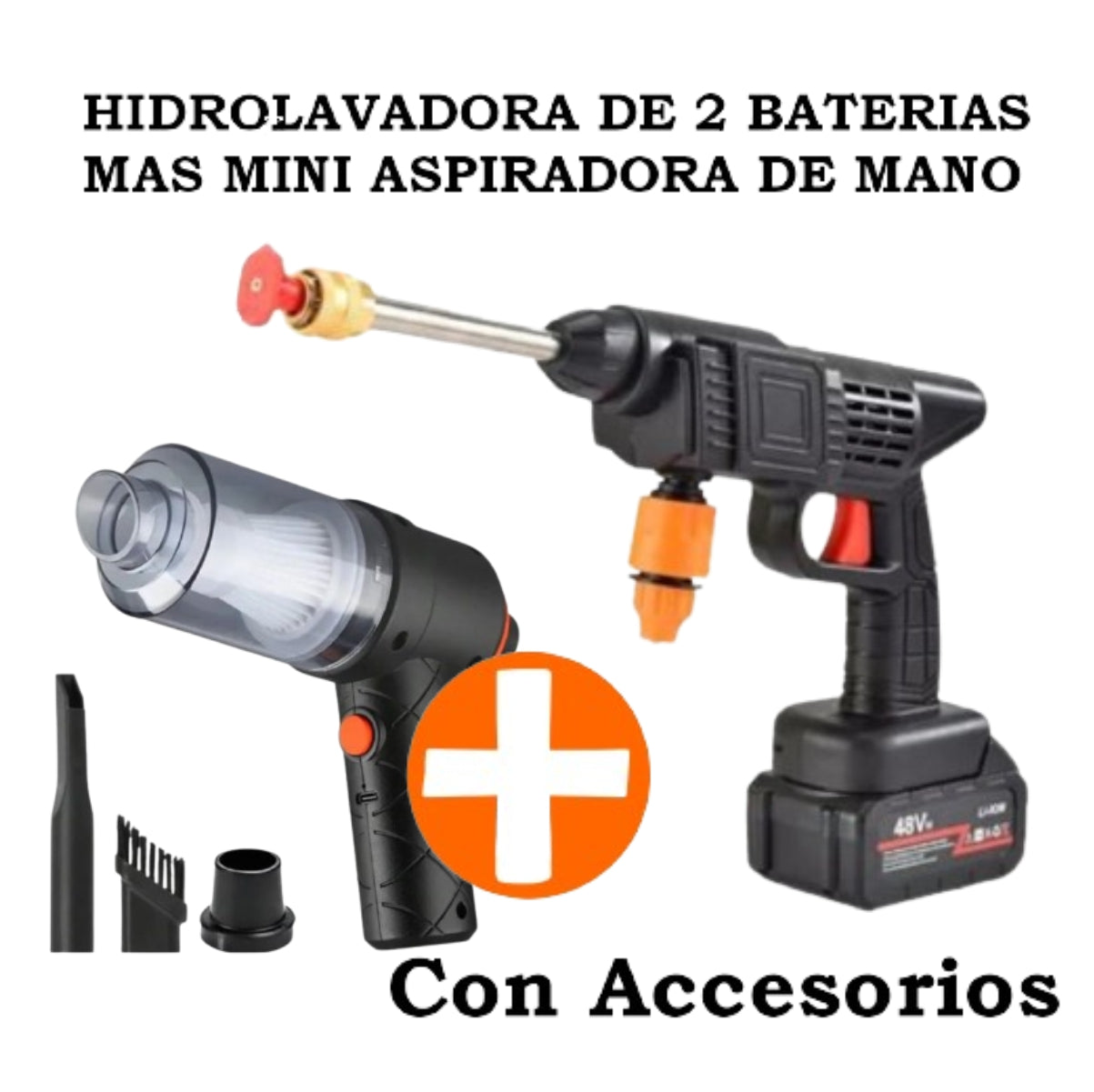 Pack 2 en 1: Hidrolavadora y Mini Aspiradora