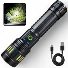 Linterna Táctica T6 Recargable por USB – Potencia y Durabilidad a tu Alcance