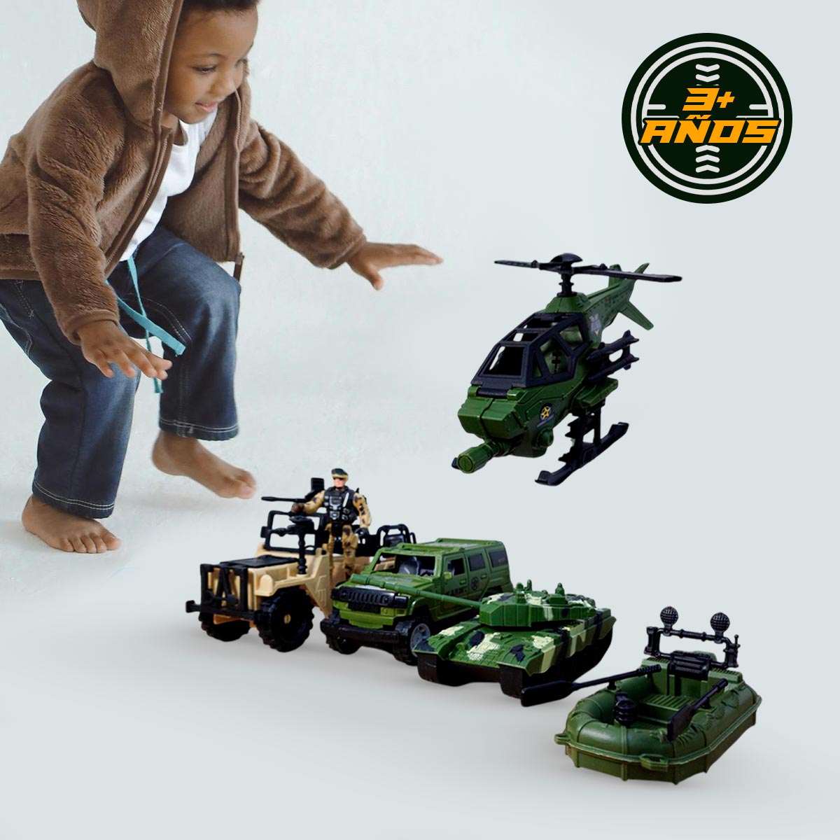 Set Militar x 6 Piezas Grandes HW-M223-1