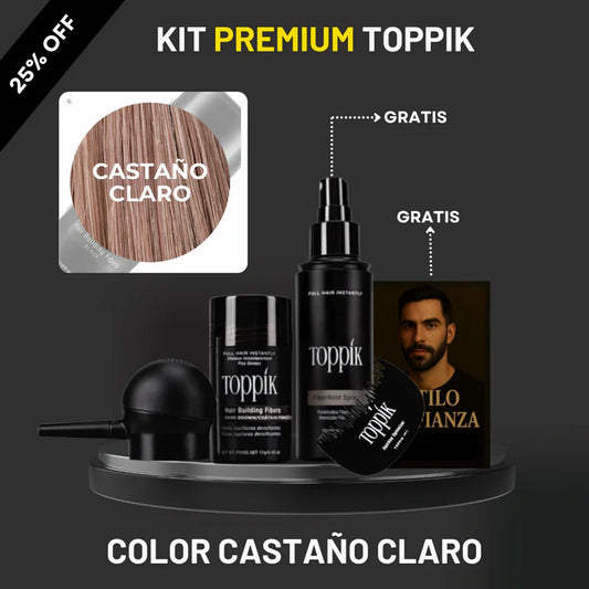 🎁 Kit Premium Toppik + Cobertura Total: Barba, Entradas y Canas en 30 Segundos