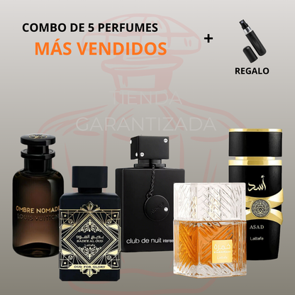 5 Perfumes + Regalo (Asad - Club - Khamrah - Oud for glory - Ombre)
