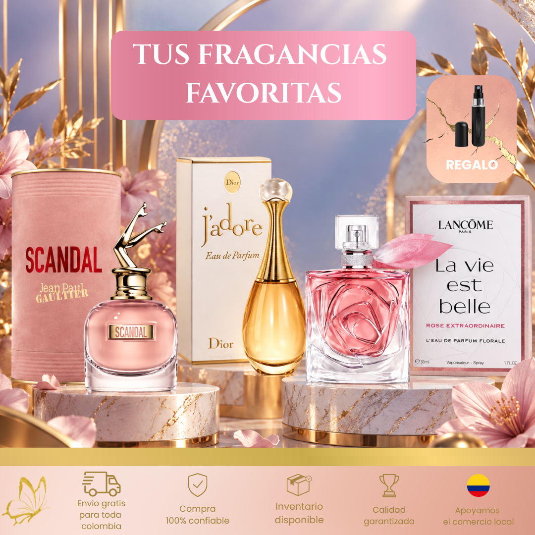 3 Perfumes + Regalo (Scandal Dama, Jadore, La Vie)